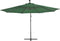 vidaXL - Zweefparasol - met - LED-verlichting - en - metalen - paal - 350 - cm - groen