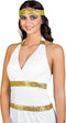 Dressforfun Godin Athene Kostuum - Elegant Lang Kleed met Pailletten - Maat S