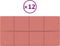 vidaXL - Wandpanelen - 12 - st - 2,16 - m² - 60x30 - cm - fluweel - roze