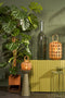 Mica Decorations Helios Windlicht - H49 x Ø31 cm - Gerecycled Polyester - Bruin