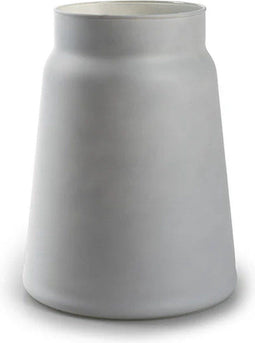 Eco vaas 'atlas' mat grijs h25 d19 cm