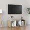 vidaXL - Tv-meubel - 107x35x37 - cm - bewerkt - hout - wit - en - sonoma - eikenkleurig