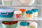 Amuse Rikko Poppy Snackbox - 185ml - Set van 3 snackdoosjes - Sluit gemakkelijk - Transparant - Rond - Rood - 185 ml