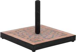 vidaXL - Parasolvoet - vierkant - 12 - kg - terracottakleurig
