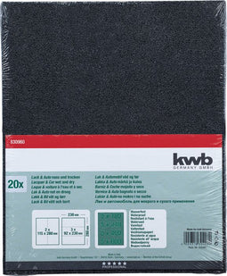 KWB 20-pak Handschuurpapier – Waterproof – 280x230 mm