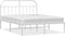 vidaXL - Bedframe - met - hoofdbord - metaal - wit - 180x200 - cm