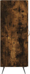 vidaXL - Dressoir - 34,5x34x90 - cm - bewerkt - hout - gerookt - eiken