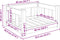 vidaXL - Hondenmand - 95,5x65,5x28 - cm - massief - grenenhout - wit