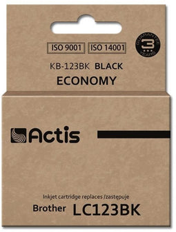 Actis KB-123Bk - Inktcartridge - Vervanging Brother LC123BK/LC121BK - Zwart (15 ml)