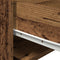vidaXL - Nachtkastje - met - LED - Wandmontage - Oude - Hout - 50x36x30 - cm
