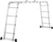 Juskys Multifunctionele vouwladder 6 in 1 - 4.7M - Aluminium - Zilver zwart
