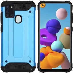 imoshion Hoesje - Geschikt voor Samsung Galaxy A21s - Rugged Xtreme Backcover - Lichtblauw