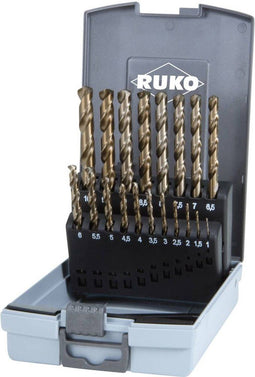 RUKO 215214RO - Metaal-spiraalboorset - 19-delig HSSE-Co 5 DIN 338