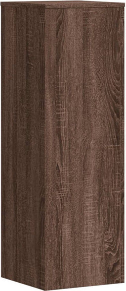 vidaXL - Plantenstandaard - 33x33x100 - cm - bewerkt - hout - bruin - eikenkleurig