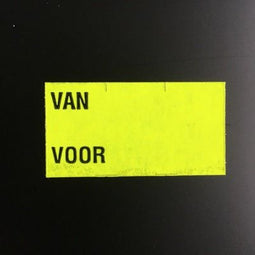 Klika - Etiket 3719 fluor geel afneembr Van Voor - 2 stuks