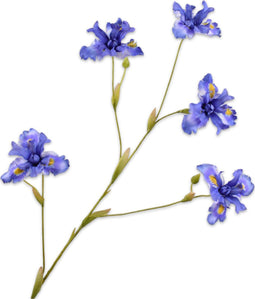 Silk-ka Kunstbloem-Zijden Bloem Iris Tak Blauw 86 cm