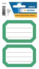 Etiket HERMA 5716 82x55mm schrift groene rand 12stuks | 10 stuks