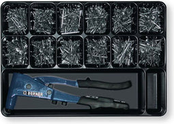 168934 Ass. Klinknagels met Tang in koffer