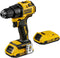 DeWalt DCD708D2T-QW - 18 V XR Li-Ion compacte schroef/boormachine - 1.5Ah accu BRUSHLESS motor (2 stuks)