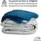 Ella® Verzwaringsdeken Kind 2,4kg 90x120 cm - Weighted Blanket - 100% Katoen Overtrek - Grijs Blauw
