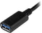 Startech USB-C naar USB 3.0 A Male - Adapter 0.15 m - Zwart