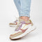 PS Poelman Carocel - Dames Sneakers - Beige en Glitter Lila Rose - Maat 39