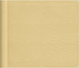vidaXL - Balkonscherm - 90x300 - cm - 100% - oxford - polyester - zandkleurig