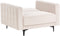 ABERDEEN - Fauteuil - Lichtbeige - Fluweel