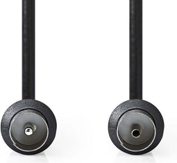 Nedis Coaxkabel - Coax Male naar Coax Female - 90 dB - 75 Ohm - Dubbel Afgeschermd - 5.00 m - Zwart