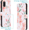 iMoshion Hoesje Geschikt voor Samsung Galaxy A21s Hoesje Met Pasjeshouder - iMoshion Design Softcase Bookcase - Wit / Roze / Blossom Watercolor