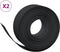 vidaXL - Tuinranden - 2 - st - 10 - m - 20 - cm - polyetheen - zwart