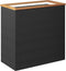 vidaXL - Plantenbak - 80x40x80 - cm - poly - rattan - zwart