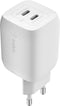 Belkin BoostCharge Pro 65W - 2-poorts USB-C-wandlader - Snelladen met GaN en PPS - Wit