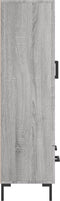 vidaXL - Hoge - kast - 69,5x31x115 - cm - bewerkt - hout - grijs - sonoma - eikenkleurig