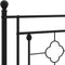 vidaXL - Bedframe - met - hoofdbord - metaal - zwart - 193x203 - cm