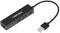 Natec Dragonfly - USB Hub - 3x USB 2.0 type-A 1x Ethernet 1Gbps - Zwart