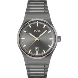 Hugo Boss Grijze RVS Horloge Met Analoge Wijzerplaat