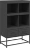 vidaXL - Hoge - kast - 68x39x111,5 - cm - staal - zwart
