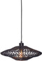 GOOD&MOJO Hanglamp Zanzibar - Rotan Zwart - Ø40x12cm - Modern - Hanglampen Eetkamer, Slaapkamer, Woonkamer