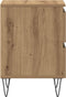 vidaXL - Nachtkastjes - 2 - stuks - Ambachtelijk - Eiken - 40x35x50 - cm - Gegaan - Hout