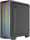 Aerocool Skyline ARGB - Midi Tower PC - 120mm ARGB fan - Zwart