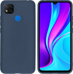 iMoshion Hoesje Geschikt voor Xiaomi Redmi 9C Hoesje Siliconen - iMoshion Color Backcover - Donkerblauw