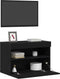 vidaXL - TV - Wandkasten - met - LED-verlichting - 2 - stuks - Zwart - Eiken - 60x30x40 - cm
