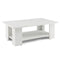 Coast Salontafel - Moderne Houten Koffietafel met 2 Niveaus - 90 x 52 x 32 cm - Wit