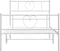 vidaXL - Bedframe - met - hoofd- - en - voeteneinde - metaal - wit - 80x200 - cm