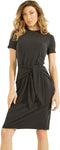 Guess Zaira - Dames Jurk - Geknoopte voorkant - Zwart - Maat L