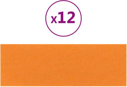 vidaXL - Wandpanelen - 12 - st - 3,24 - m² - 90x30 - cm - stof - lichtgeel