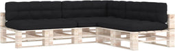 vidaXL - Bankkussens - pallet - 7 - st - zwart