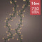 16m LED Compact Kerstverlichting - steady - 750 lampjes - Goud - Dimbaar