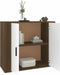 vidaXL - Dressoir - 80x33x70 - cm - bewerkt - hout - bruin - eikenkleur